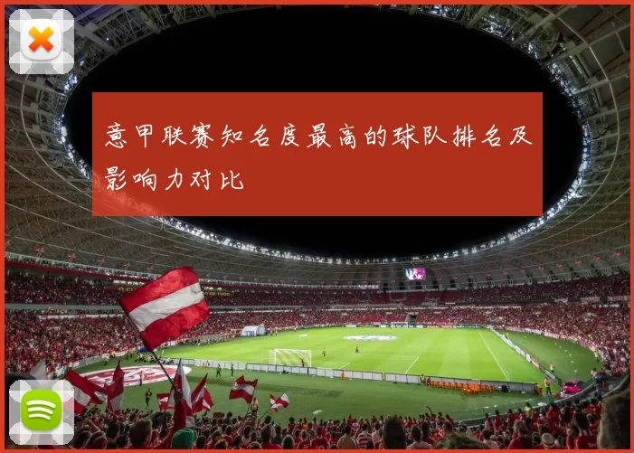 意甲联赛知名度最高的球队排名及影响力对比